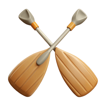 dramatic vintage Kayak Paddle Two Bladed Isolated genuine png