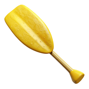 serene abstract Kayak Paddle Yellow Fiberglass Cutout genuine png