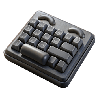 extraordinary creative Keyboard Wireless Black Isolated Cutout detailed png