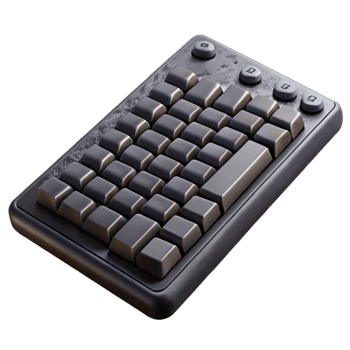 elegant contemporary Keyboard Wireless Black Isolated Cutout high quality png