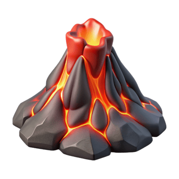 wonderful minimalist Kilauea Volcano Lava Flow Night View Cutout genuine png