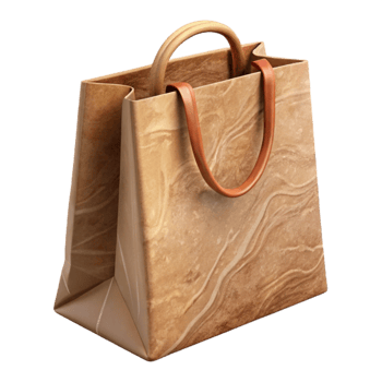 magnificent contemporary Kraft Paper Bag with Handle Cutout Transparent Background exclusive png