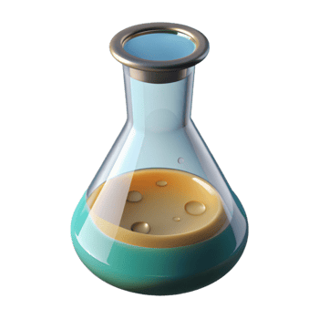 stunning classic Lab Beaker with Clear Liquid Cutout authentic png