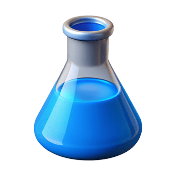 stunning abstract Laboratory Beaker with Blue Liquid authentic png