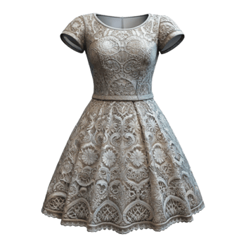 magnificent traditional Lace Dress Detail White Transparent Background genuine png
