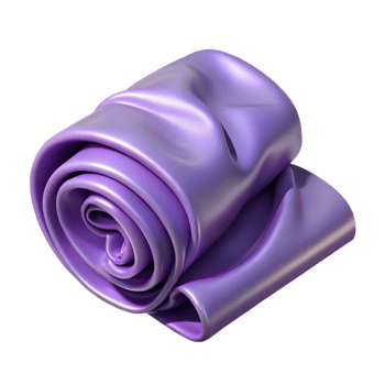 stunning classic Lavender Satin Fabric Rolled Transparent Background detailed png