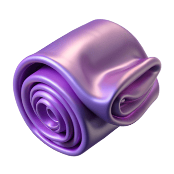 beautiful artistic Lavender Satin Fabric Rolled Transparent Background high resolution png