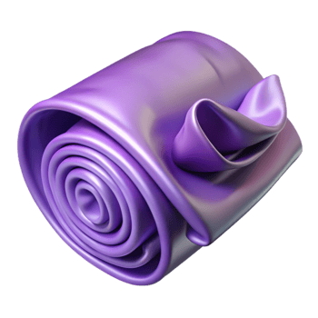 impressive contemporary Lavender Satin Fabric Rolled Transparent Background professional png