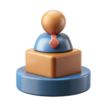 vibrant creative Leadership Development Icon Person on Podium original png