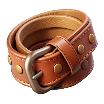 magnificent minimalist Leather Belt with Buckle Closure Isolated genuine png