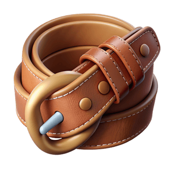 impressive classic Leather Belt with Buckle Closure Isolated genuine png