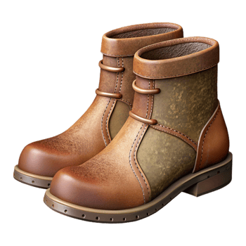 serene contemporary Leather Boots Side View Cutout genuine png