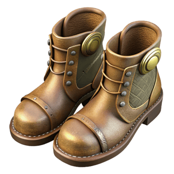 magnificent artistic Leather Boots Top View Cutout professional png