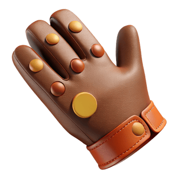 beautiful abstract Leather Gloves Buttoned Brown Cutout original png