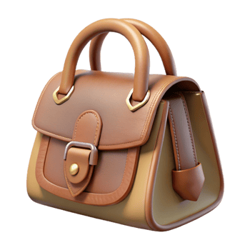wonderful creative Leather Handbag Side View with Transparent Background premium png