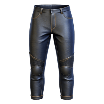impressive creative Leather Pants Black Fitted Cutout Transparent Background detailed png