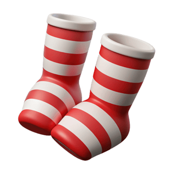 extraordinary classic Leg Warmers Striped Red and White Isolated Element authentic png