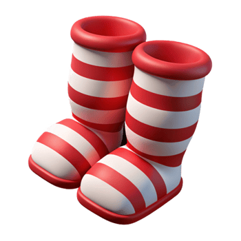 magnificent traditional Leg Warmers Striped Red and White Isolated Element high resolution png