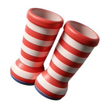 serene rustic Leg Warmers Striped Red and White Isolated Element exclusive png