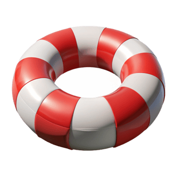 vibrant minimalist Lifeguard Float Red and White Stripes Isolated high resolution png