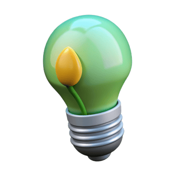 dramatic modern Light Bulb Energy Saving Isolated detailed png