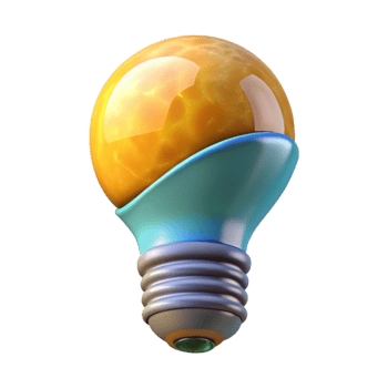 elegant artistic Light Bulb Energy Saving Isolated exclusive png