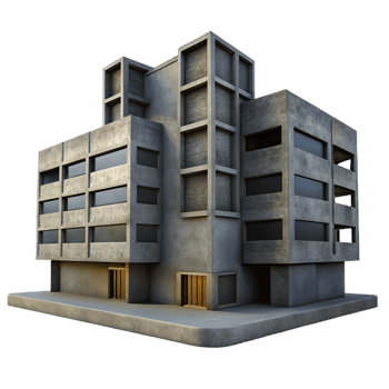 extraordinary traditional A Brutalist Concrete Apartment Complex H detailed png