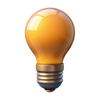 stunning creative Light Bulb Front View with Warm Glow Element genuine png