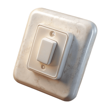 vibrant vintage Light Switch White Plastic Transparent Element png
