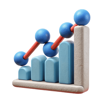 dramatic classic Line Graph Showing Growth Transparent Background high quality png