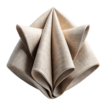 extraordinary creative Linen Napkin Folded Soft Shadows Cutout exclusive png