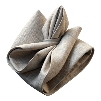 magnificent traditional Linen Napkin Folded Soft Shadows Cutout png