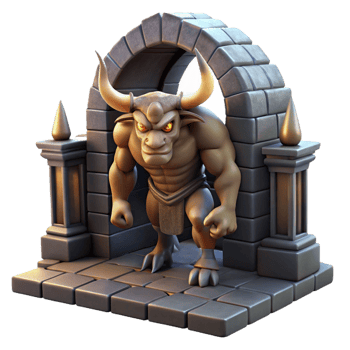magnificent contemporary A Fierce Minotaur Guarding the Entrance T genuine png