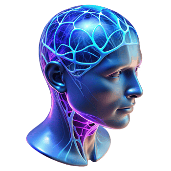 elegant classic A Transparent Human Head with Visible Neur authentic png