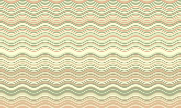 Seamless pastel wavy stripes pattern. Elegant and calming design, perfect for backgrounds, website headers, or textile prints. Evokes a sense of serenity and fluidity. vector