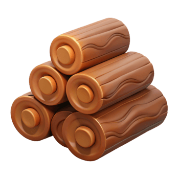 magnificent creative Log Pile on Transparent Background high quality png