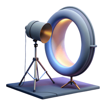 impressive modern Loop Lighting Photography Setup Isolated high quality png