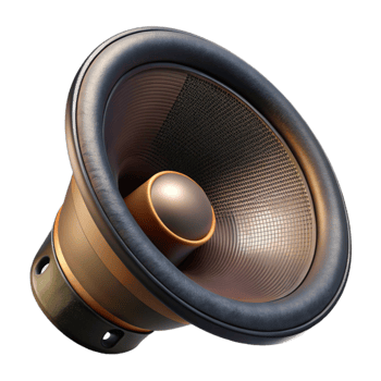 beautiful artistic Loudspeaker Black with Grill Isolated Cutout Transparent Background genuine png