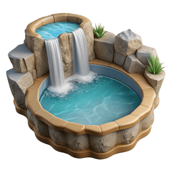 dramatic artistic Lower Yosemite Fall Plunge Pool Cutout professional png