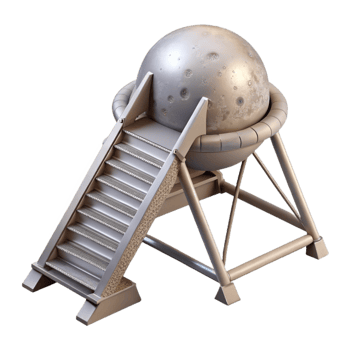 elegant modern Lunar Module Ladder Extended Down professional png