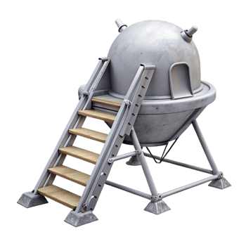 beautiful creative Lunar Module Ladder Extended Down premium png