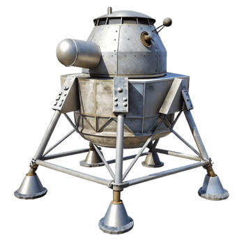 wonderful contemporary Lunar Module Landing Legs Extended Isolated Image premium png