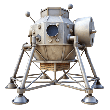 stunning classic Lunar Module with Landing Legs premium png