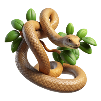 vibrant rustic A Slithering Snake Coiled Around a Tree Bra genuine png