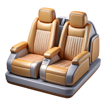 elegant modern Luxury Car Interior Rear Seats Isolated exclusive png