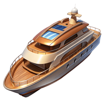 beautiful modern Luxury Yacht Side View Cutout on Transparent Background exclusive png