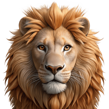 elegant abstract Majestic Lion Portrait professional png