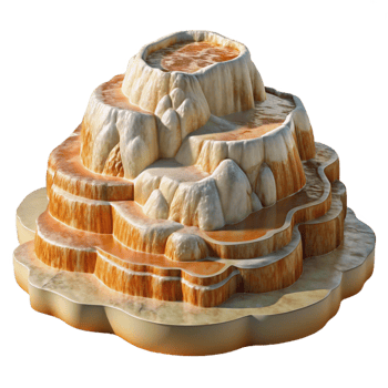 extraordinary abstract Mammoth Hot Springs Terraces Texture Isolated Element premium png