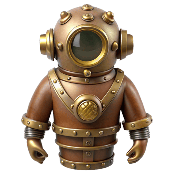 wonderful modern A Steampunk Diving Suit Heavy Brass and R original png