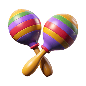 dramatic abstract Maracas Pair Shaking Motion Isolated Element high resolution png